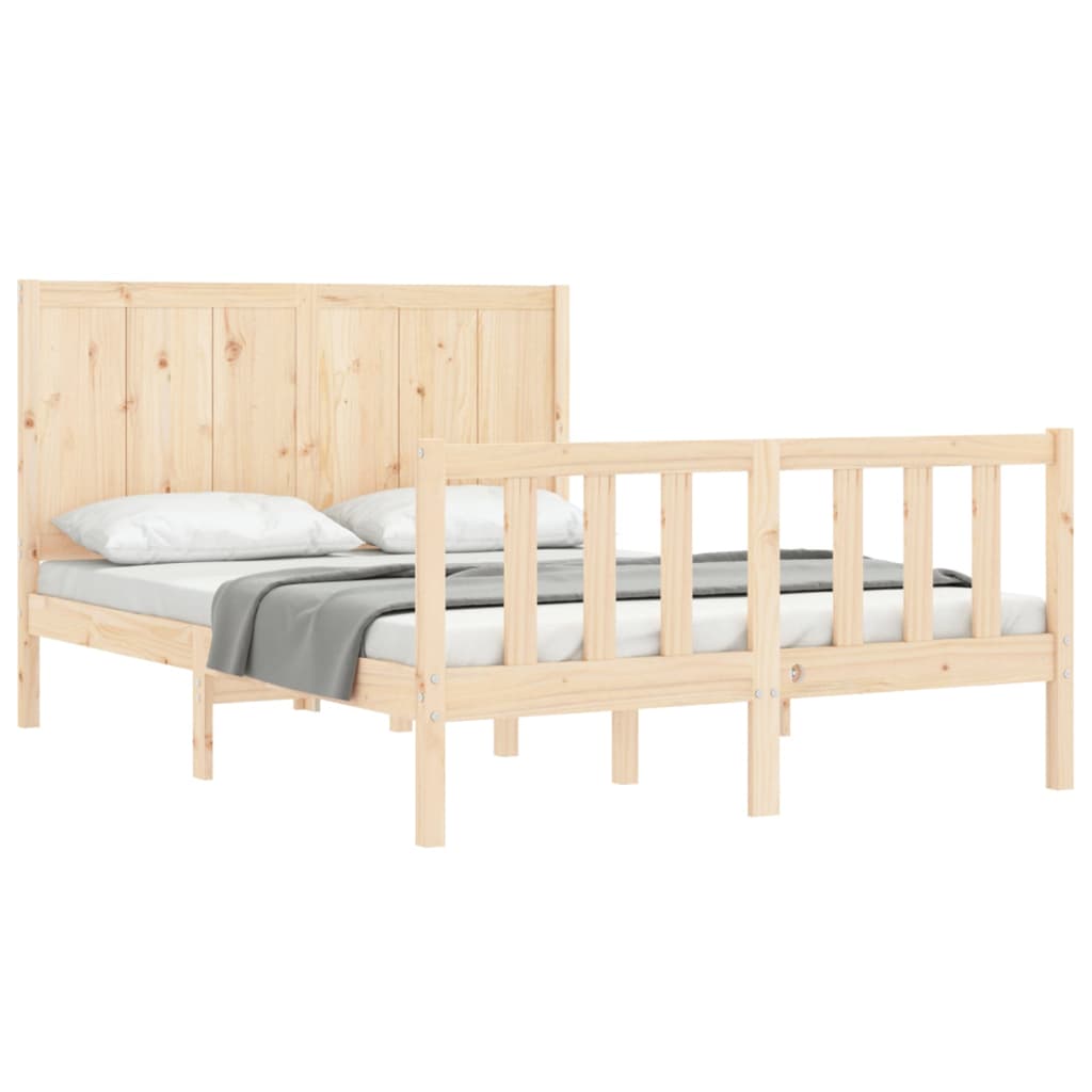 vidaXL Bedframe zonder matras massief grenenhout 120x200 cm afbeelding