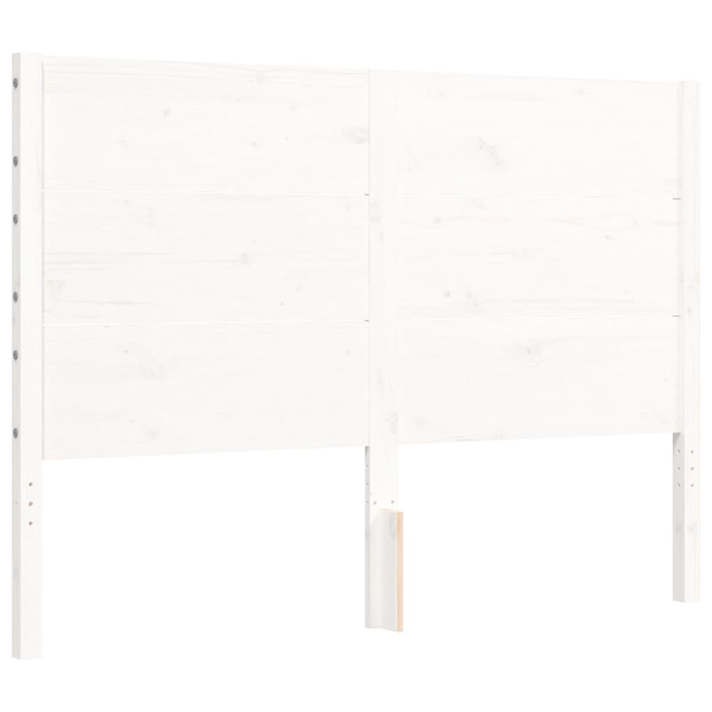 fehér tömör fa ágykeret fejtámlával 140 x 190 cm