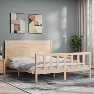 vidaXL Cama sem colch&atilde;o 160x200 cm madeira de pinho maci&ccedil;a