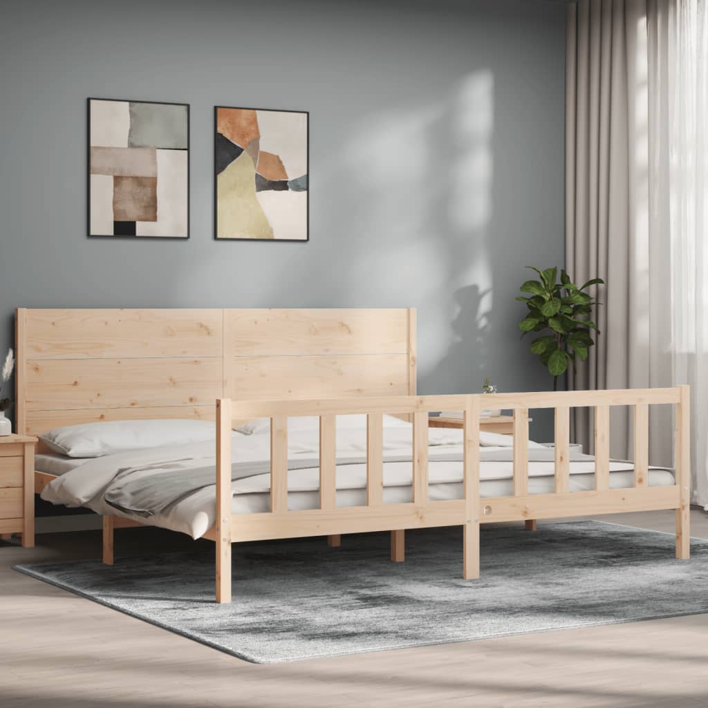 vidaXL Bedframe zonder matras massief grenenhout 200x200 cm afbeelding