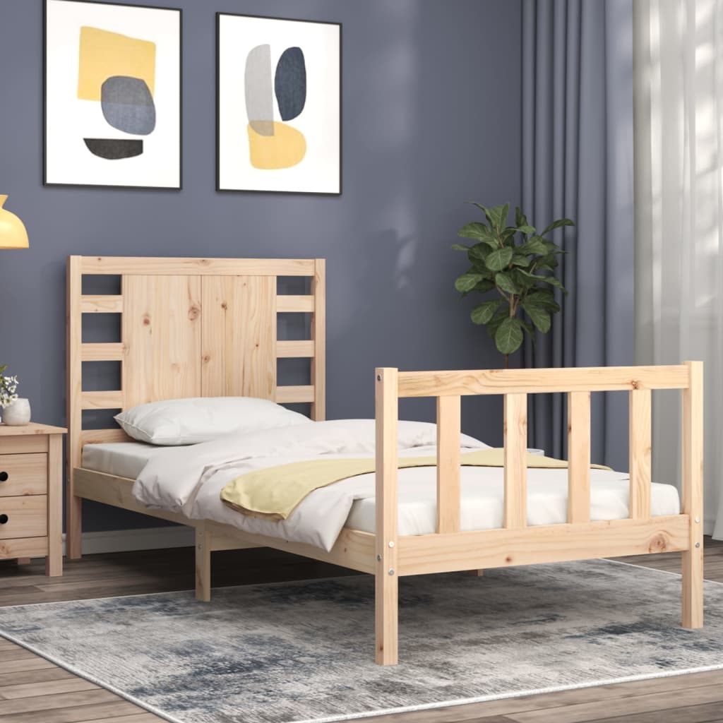 vidaXL Bedframe zonder matras massief grenenhout 90x200 cm afbeelding