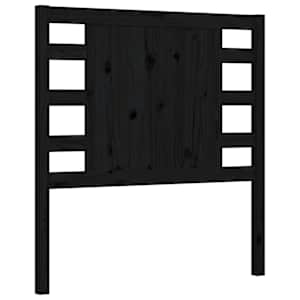 Rám postele s čelem černý 100 x 200 cm masivní dřevo - obrázek 8