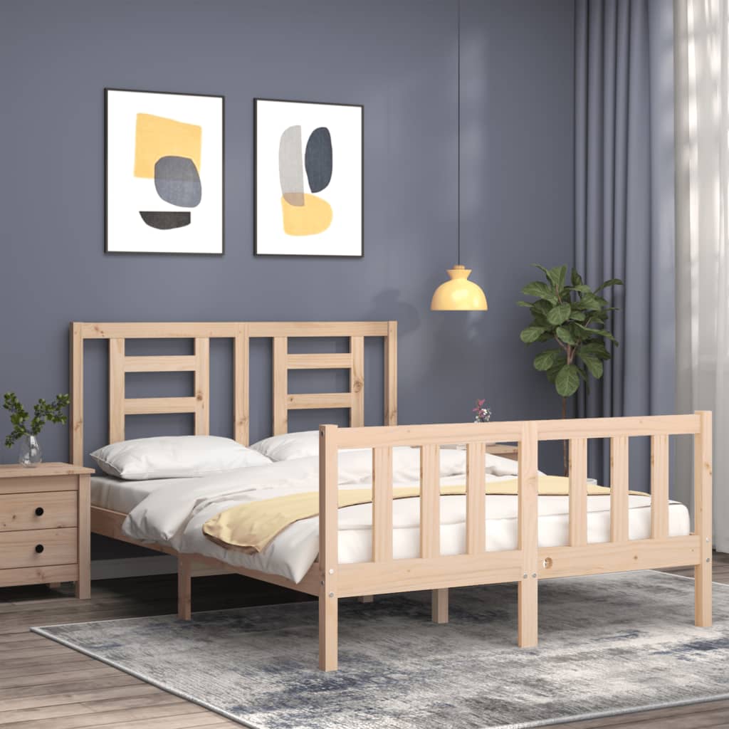 vidaXL Bedframe zonder matras massief grenenhout 120x200 cm afbeelding