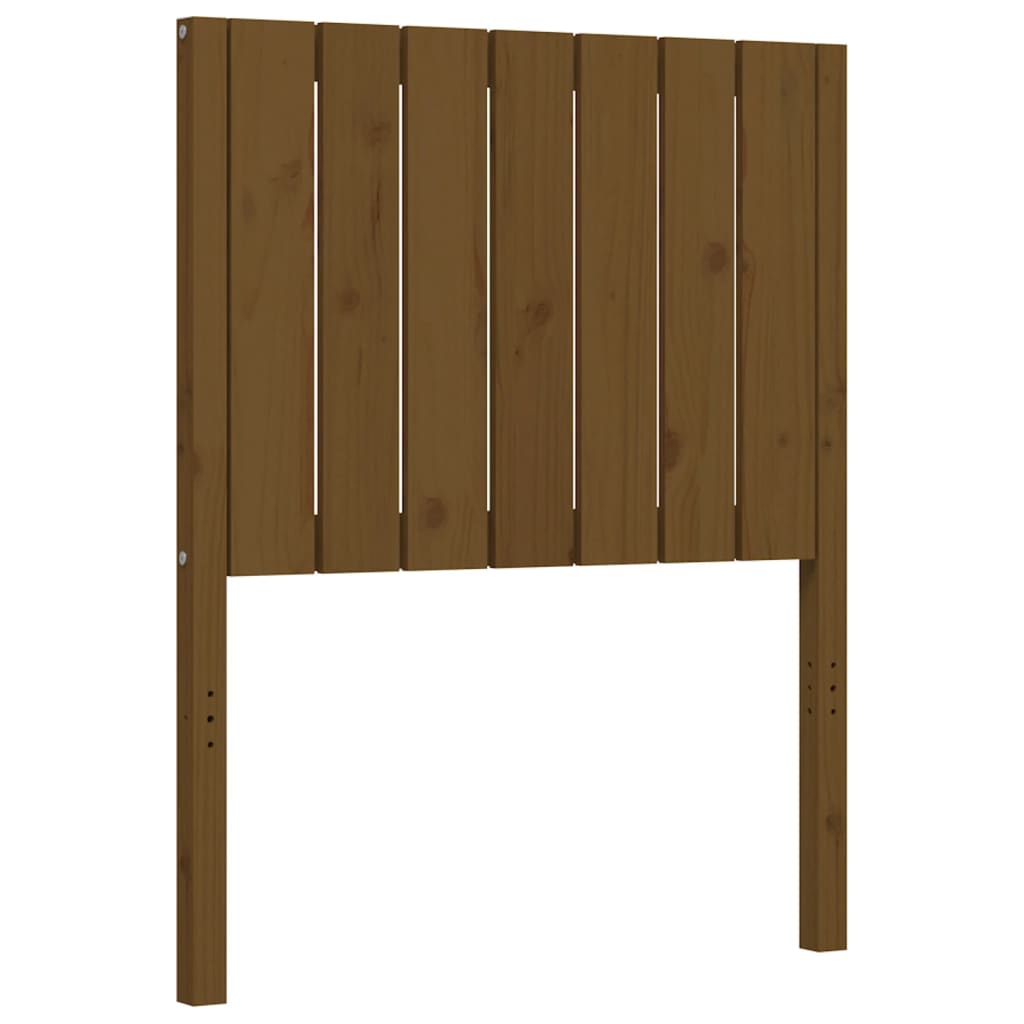 mézbarna tömör fa ágykeret fejtámlával Small Single