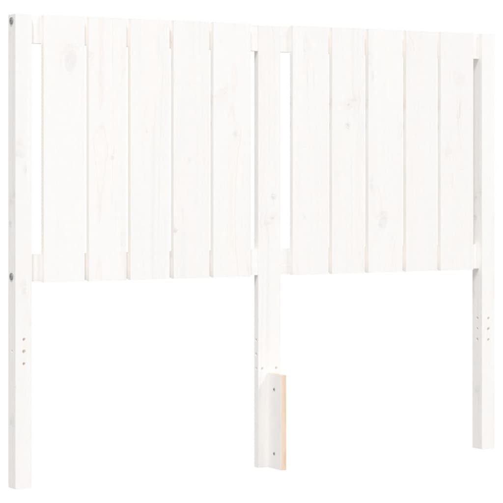fehér tömör fa ágykeret fejtámlával 120 x 200 cm