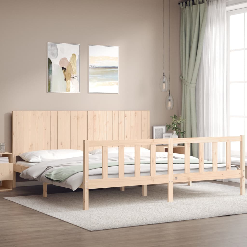 vidaXL Bedframe zonder matras massief grenenhout 200x200 cm afbeelding