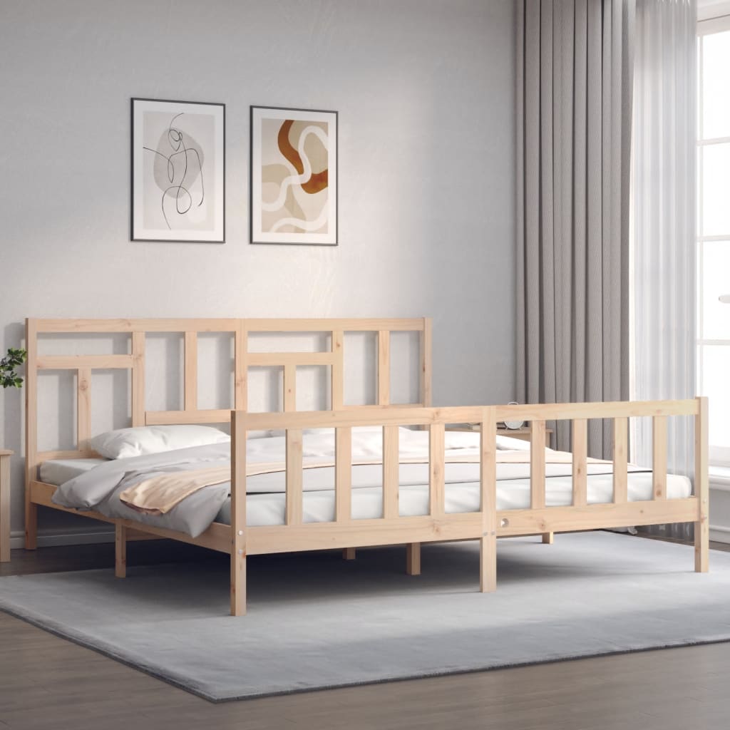 vidaXL Bedframe zonder matras massief grenenhout 200x200 cm afbeelding