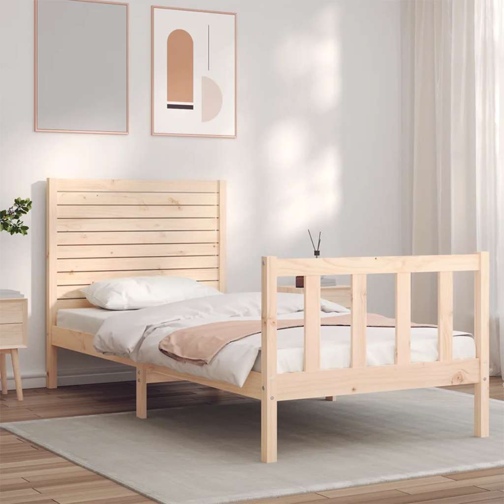 Lovos rėmas be čiužinio, 90x200cm, pušies medienos masyvas