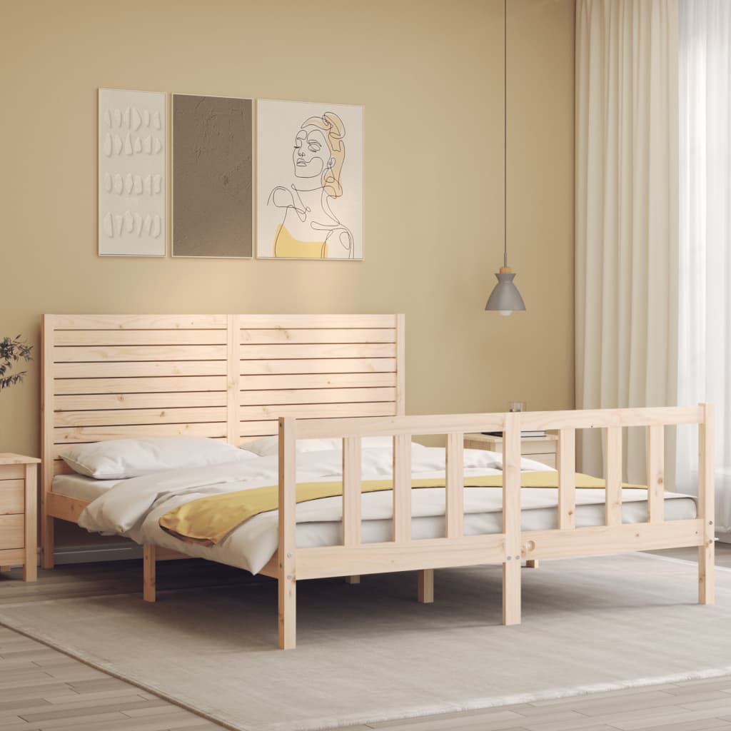 Thumbnail - vidaXL Massivholzbett ohne Matratze 160x200 cm Kiefernholz