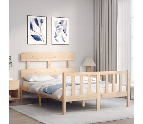 vidaXL Cadre de lit sans matelas bois de pin massif