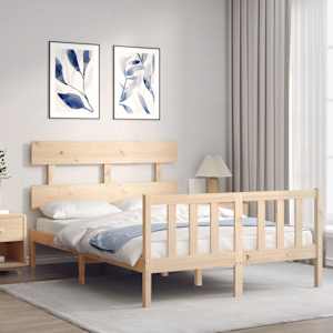 vidaXL Cadre de lit sans matelas bois de pin massif