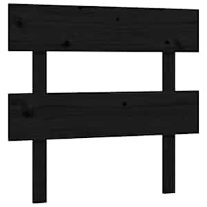 Rám postele s čelem černý 100 x 200 cm masivní dřevo - obrázek 8