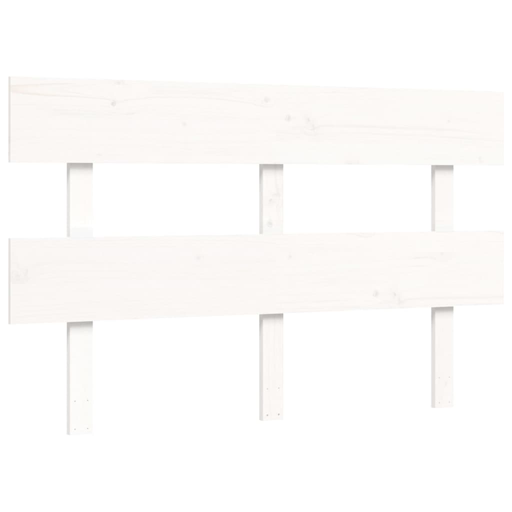 fehér tömör fa ágykeret fejtámlával 140 x 200 cm