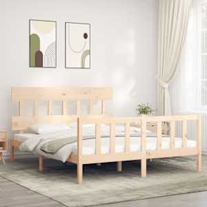 Rám postele s čelem King Size masivní dřevo - obrázek 1