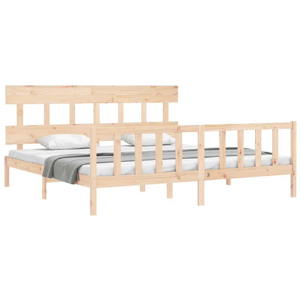 vidaXL Bedframe zonder matras massief grenenhout 200x200 cm afbeelding