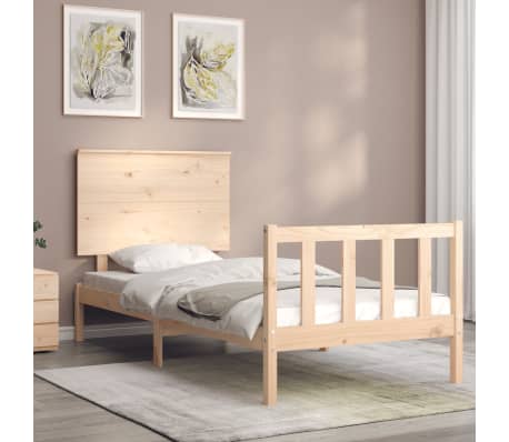 vidaXL Cadre de lit sans matelas bois de pin massif