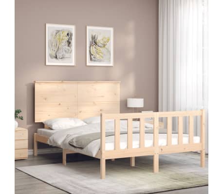 vidaXL Cadre de lit sans matelas bois de pin massif