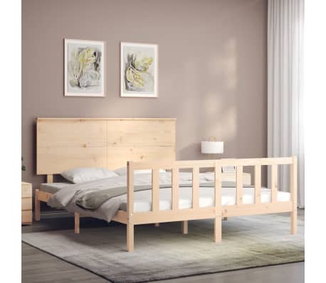 vidaXL Cadre de lit sans matelas 160x200 cm bois massif de pin