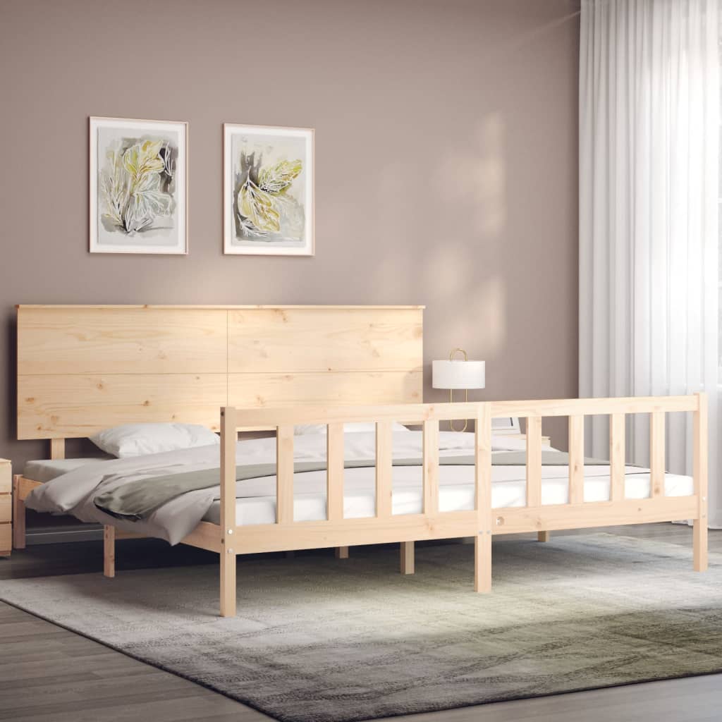 vidaXL Bedframe zonder matras massief grenenhout 200x200 cm afbeelding