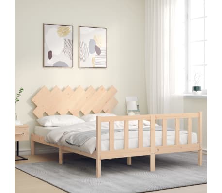 vidaXL Bed Frame without Mattress 140x190 cm Solid Wood Pine