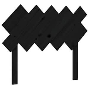 Rám postele s čelem černý 100 x 200 cm masivní dřevo - obrázek 8