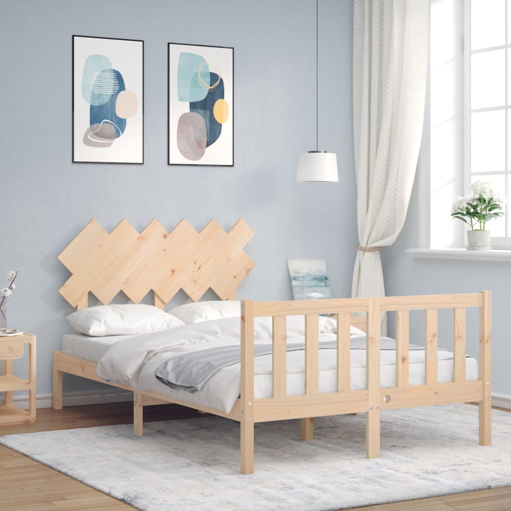 Photos - Bed VidaXL  Frame without Mattress 120x200 cm Solid Wood Pine 