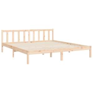 Rám postele s čelem Super King Size masivní dřevo - obrázek 9
