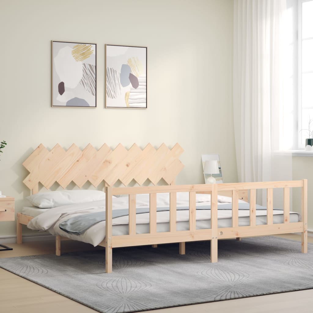 vidaXL Bedframe zonder matras massief grenenhout 200x200 cm afbeelding