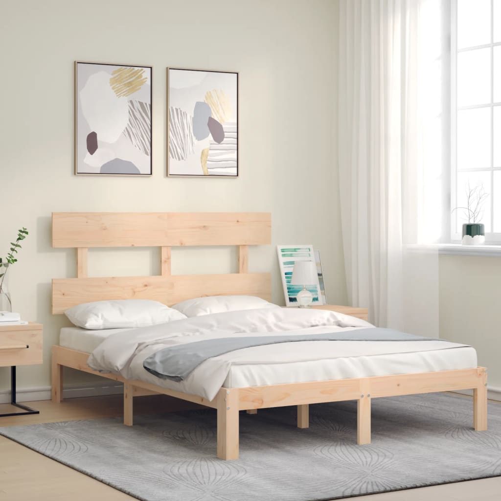 vidaXL Bedframe zonder matras massief grenenhout 120x200 cm afbeelding