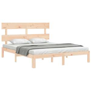 Rám postele s čelem King Size masivní dřevo - obrázek 3