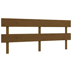 Rám postele s čelem medově hnědý 200 x 200 cm masivní dřevo - obrázek 8