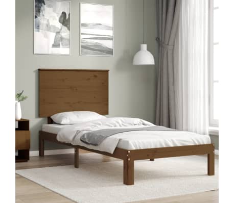 vidaXL Bed Frame without Mattress Honey Brown 100x200 cm Solid Wood Pine