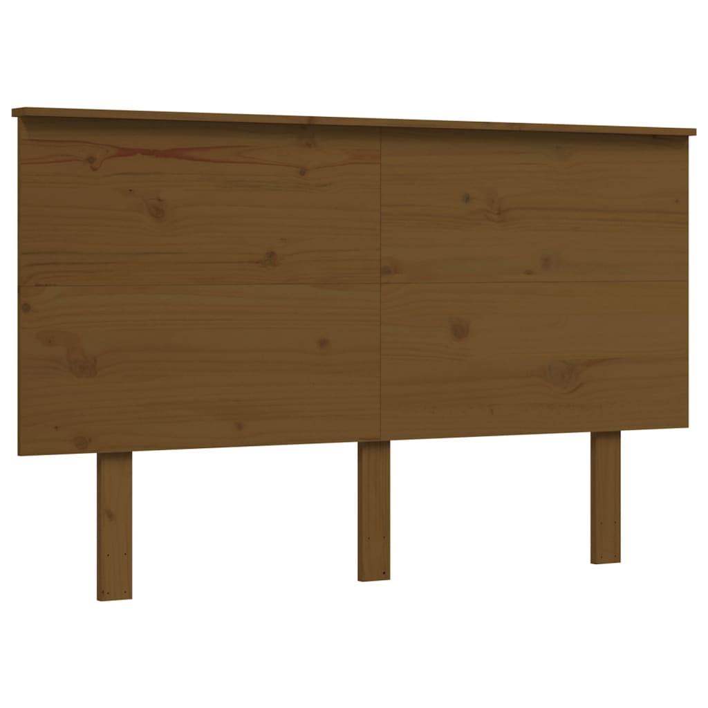 mézbarna tömör fa ágykeret fejtámlával 120 x 200 cm