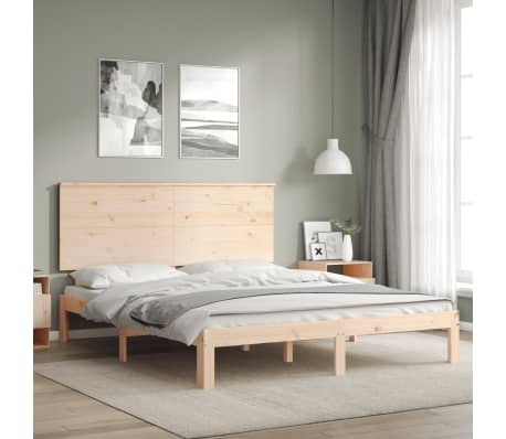 vidaXL Massivholzbett ohne Matratze 160x200 cm Kiefernholz
