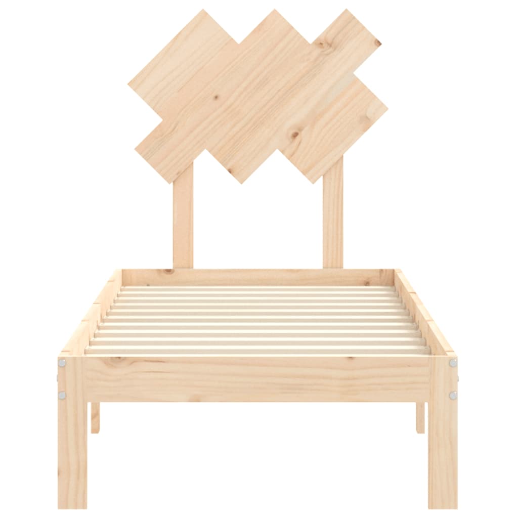 tömör fa ágykeret fejtámlával Small Single