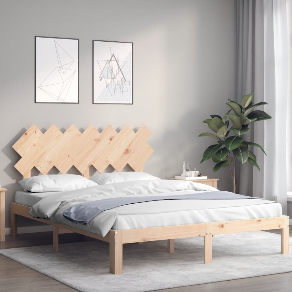 vidaXL Bedframe zonder matras massief grenenhout 140x200 cm afbeelding