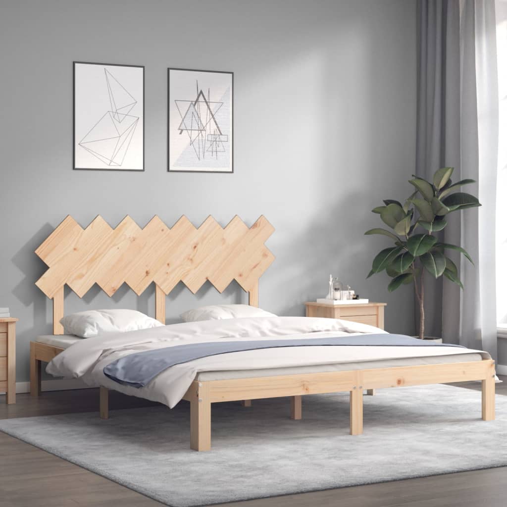 vidaXL Bedframe zonder matras massief grenenhout 160x200 cm afbeelding