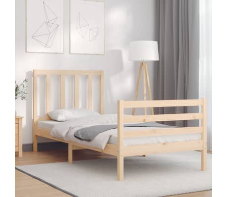 vidaXL tömör fenyőfa ágy matrac nélkül 100 x 200 cm