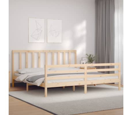 vidaXL Bed Frame without Mattress Super King Size Solid Wood Pine