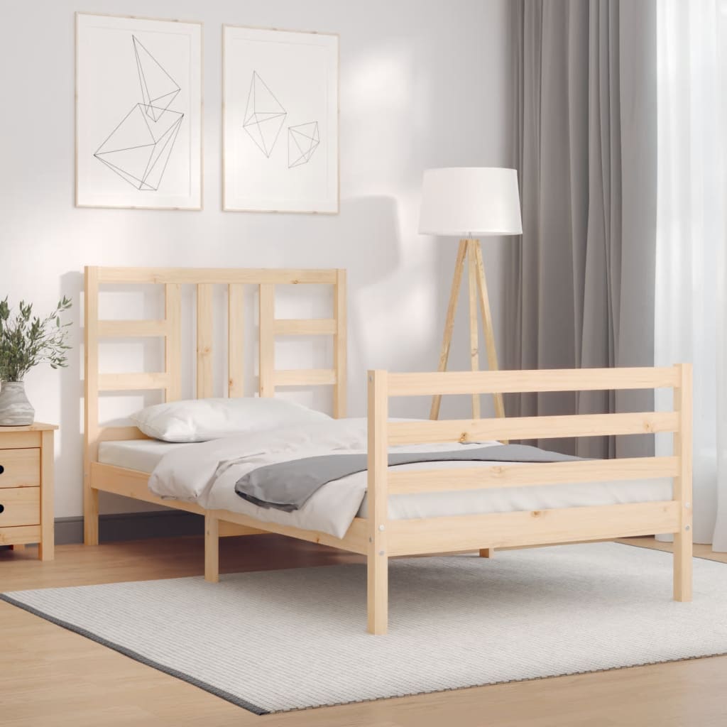 vidaXL Bedframe zonder matras massief grenenhout 100x200 cm afbeelding