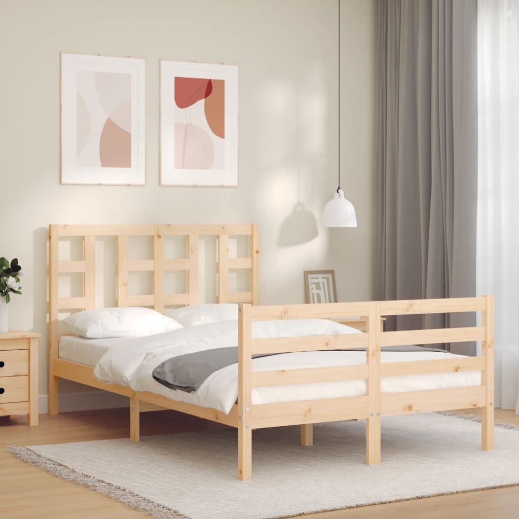 Photos - Bed VidaXL  Frame without Mattress 120x200 cm Solid Wood 