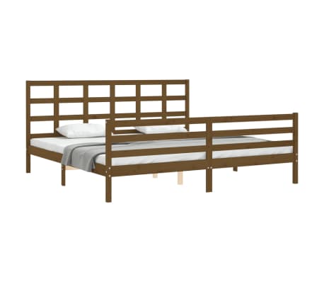 vidaXL Bed Frame without Mattress Honey Brown 200x200 cm Solid Wood