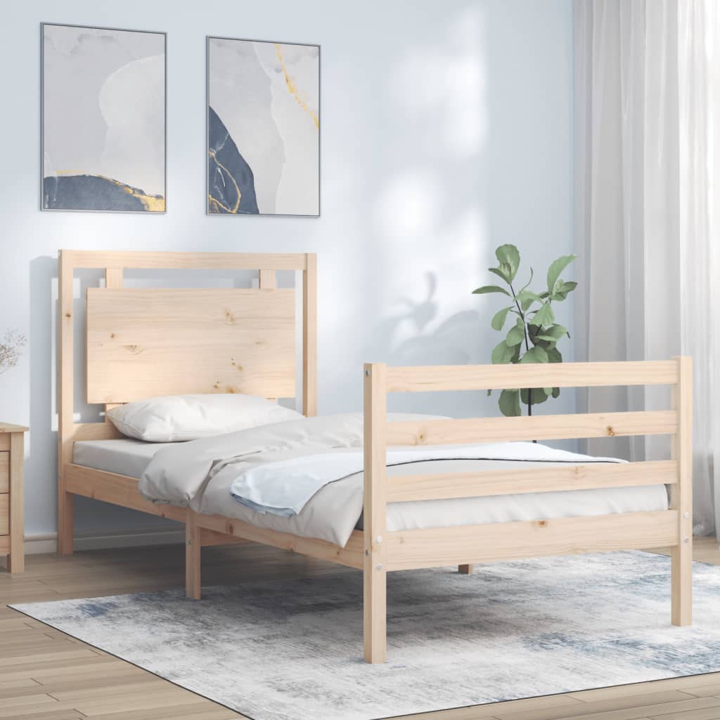 Rám postele s čelem Small Single masivní dřevo