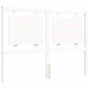 Rám postele s čelem bílý Double masivní dřevo - obrázek 10