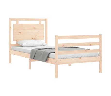 vidaXL Bed Frame without Mattress 90x200 cm Solid Wood