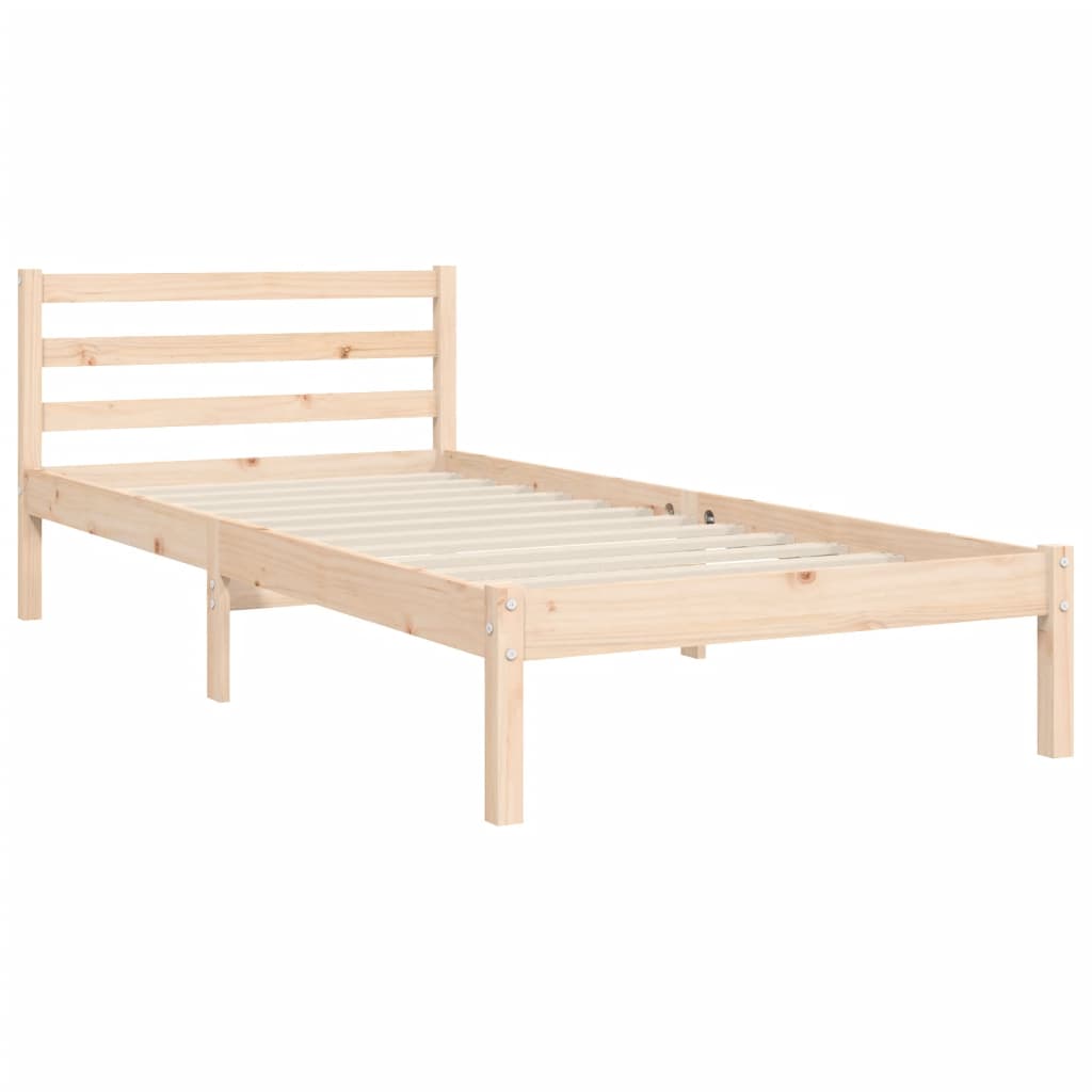 Cadru de pat cu tăblie, 100x200 cm, lemn masiv