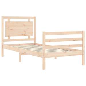 Rám postele s čelem 100 x 200 cm masivní dřevo - obrázek 5