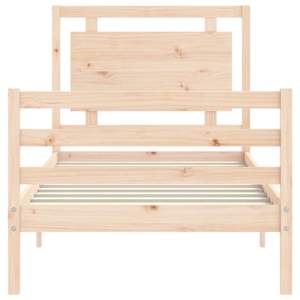 Rám postele s čelem 100 x 200 cm masivní dřevo - obrázek 6