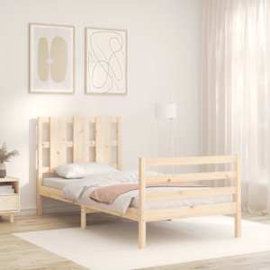vidaXL Bed Frame without Mattress Small Single Solid Wood