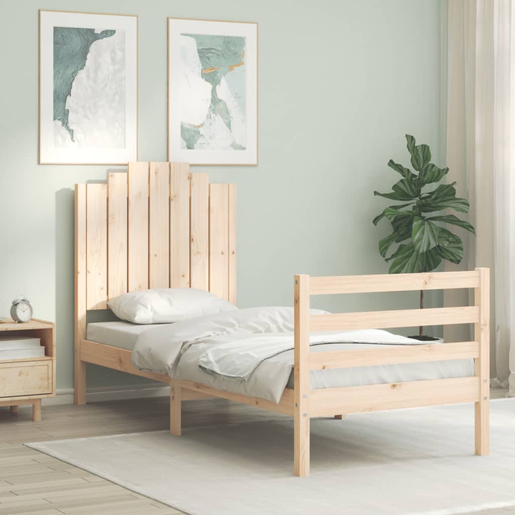 Rám postele s čelem Small Single masivní dřevo